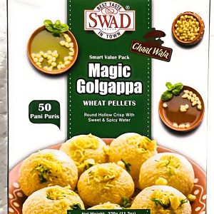 Swad Magic Golgappa (Wheat Pallets) – Round Hollow Crisp with Sweet & Spicy Water -11.2oz ( 320g)