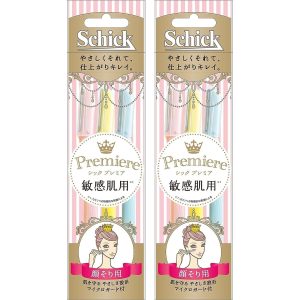 Schick Premium Sensitive Skin Disposable Razors (3 Count x 2 Packs) Direct from JAPAN – Tokyo Sakura Mall