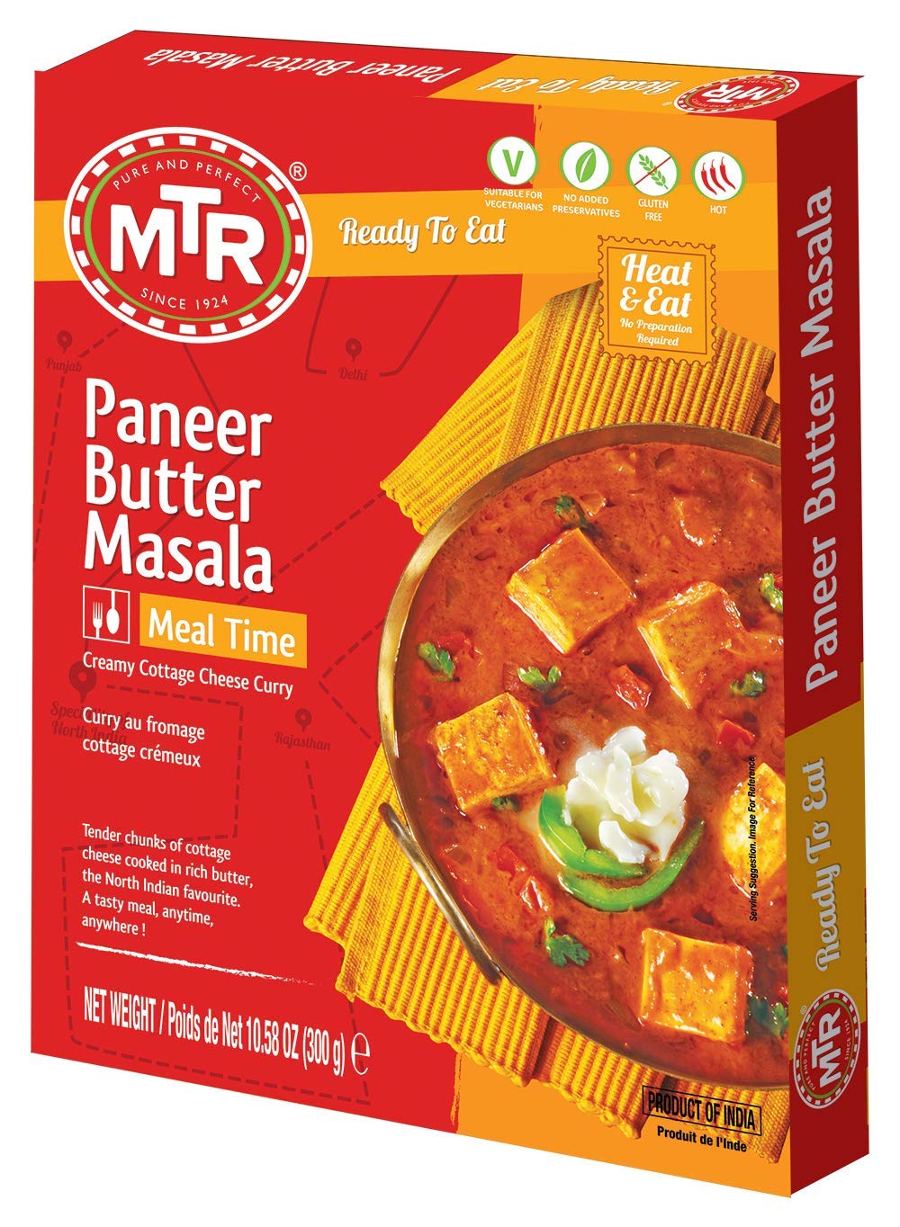MTR Ready to Eat – Paneer Butter Masala 10.58oz (300g)