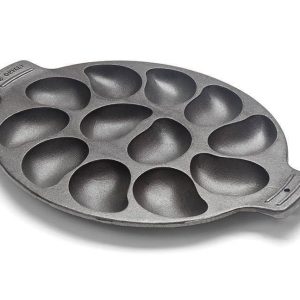 Fox Run Brands – Outset Cast Iron Oyster Grill Pan, 12 Cavities