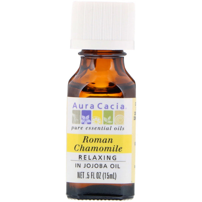 Aura Cacia – Precious Essential Oil Roman Chamomile, 0.5 Oz – Pack of