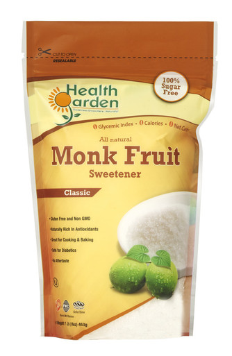 Health Garden Monk Fruit Sweetener, 1 lb. (Case of 12)