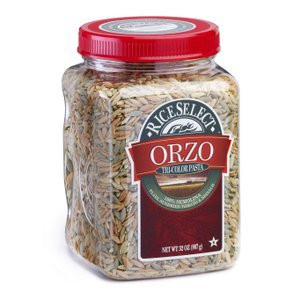 Rice Select Orzo Tri Color Pasta, 26.5 oz Jar