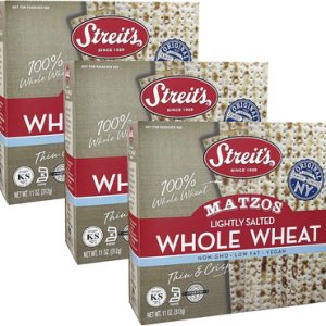 Streit’s Whole Wheat Lightly Salted Matzos, 11 Ounce (Pack of 3)