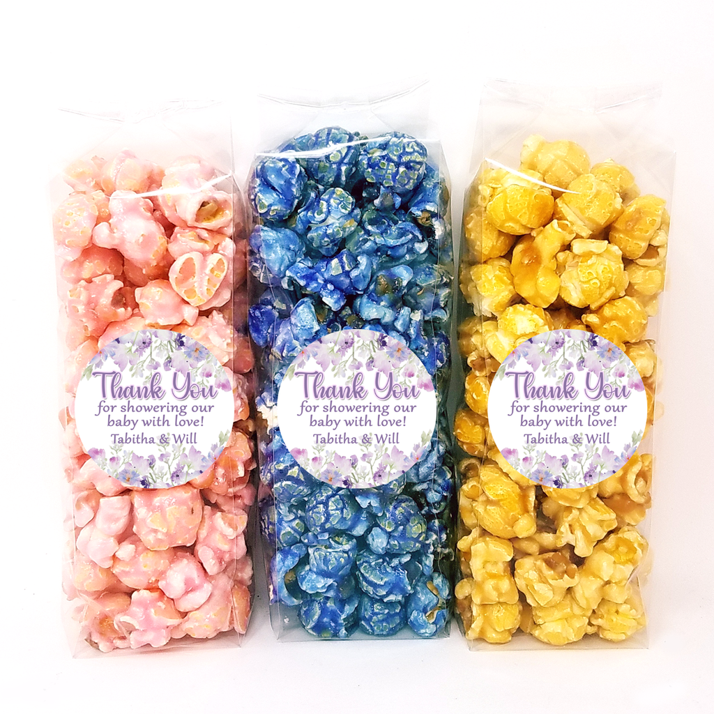 Lavender Floral – Thank You – Popcorn Party Favors