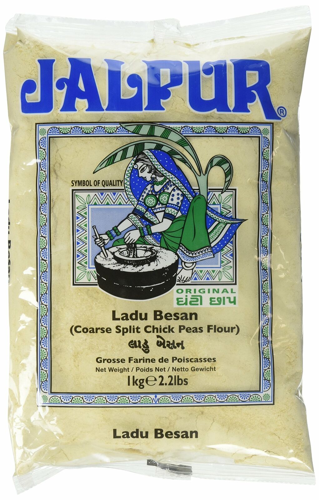 Jalpur Ladu Besan (Coarse Split Chick Peas Flour) 2.2lbs (1kg)