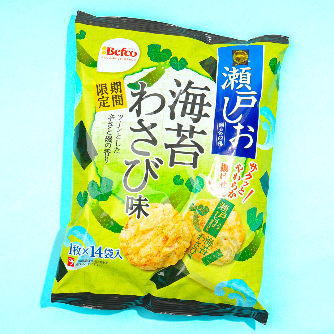 Befco Kuriyama Seto Shio Rice Crackers – Nori Wasabi