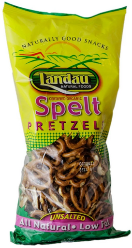 Landau Organic Spelt Pretzels Unsalted, 8 oz.