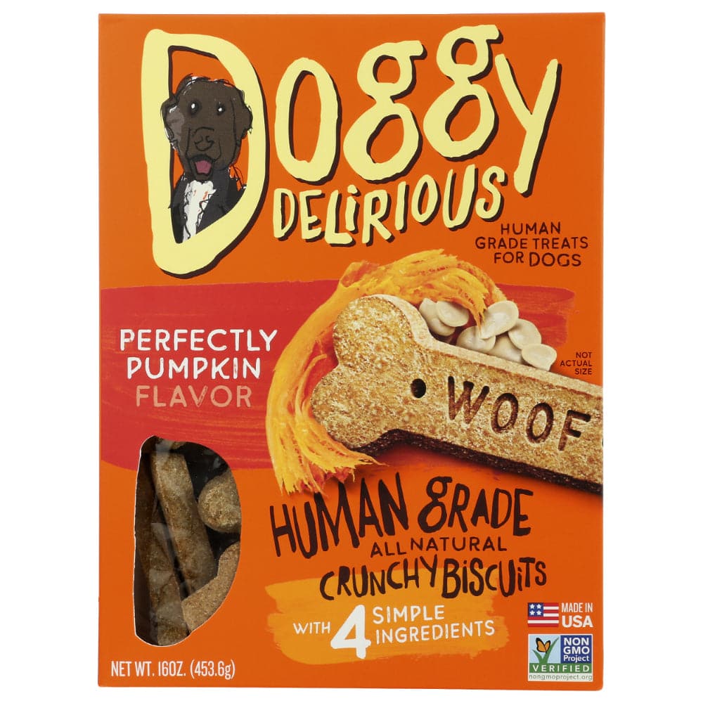 Doggy – Delirious Crunchy Perfectly Pumpkin Bones, 16 oz
