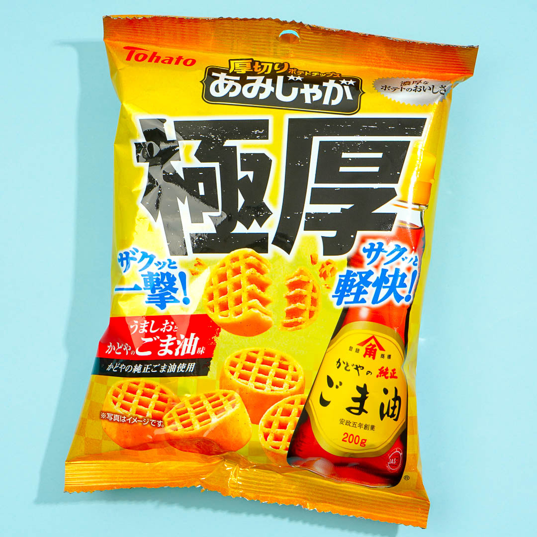 Tohato Extra Thick Amijaga Potato Chips – Sesame Oil