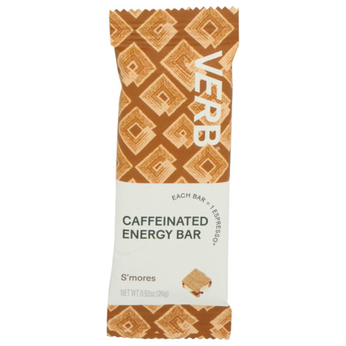 Verb Energy – S’Mores Caffeinated Snack Bars 0.92 OZ – Pack of 16