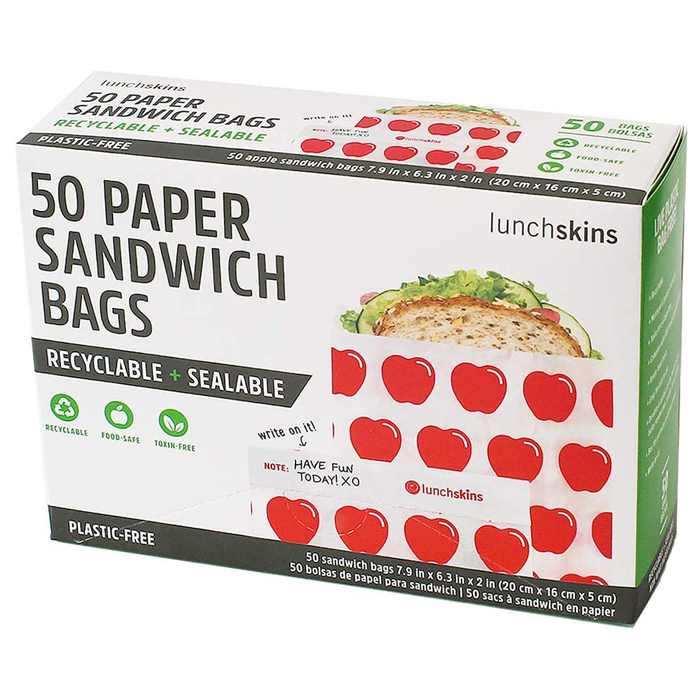 Lunchskins – Paper Sandwich Bags, 50pc | Multiple Choices
