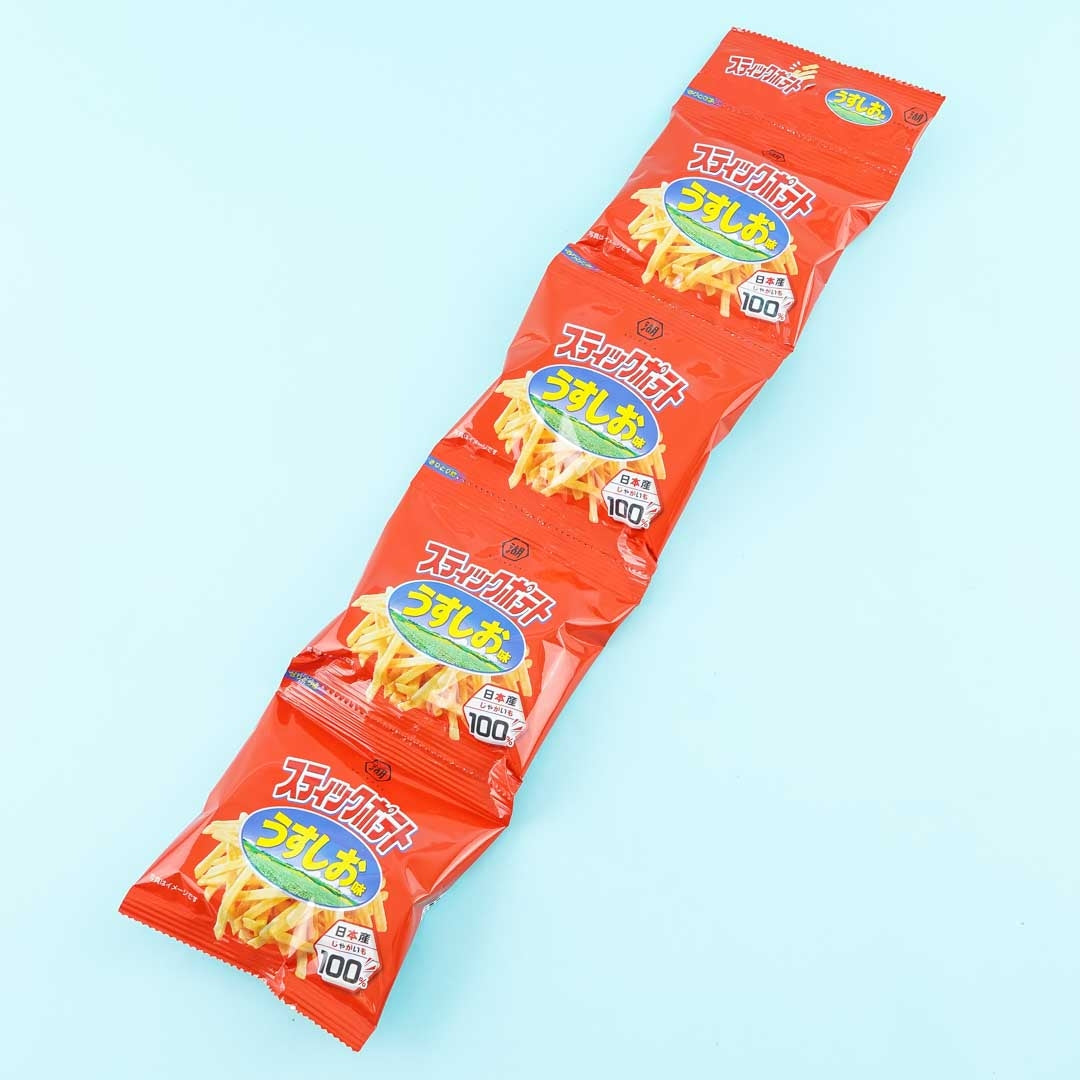 Koikeya Potato Stick Snacks Mini Pack – Light Salt – 4 pcs