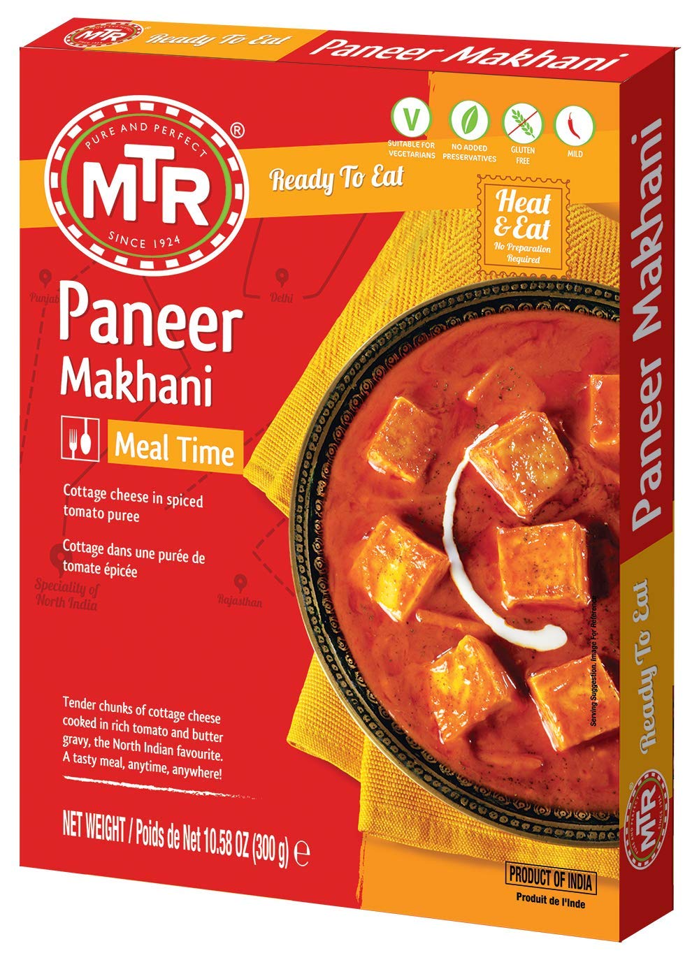 MTR Ready to Eat – Paneer Makhani 10.58oz (300g)