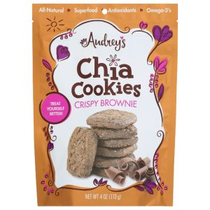 Audrey’s – Cookie Crispy Brownie Chia, 4 Oz – Pack of 6