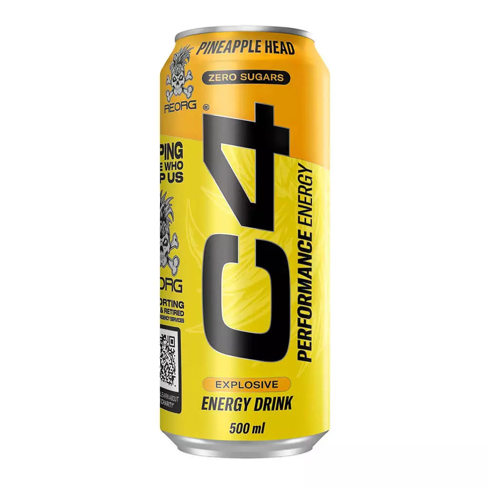 C4 Pineapple Head – Zero Sugar Energy Drink