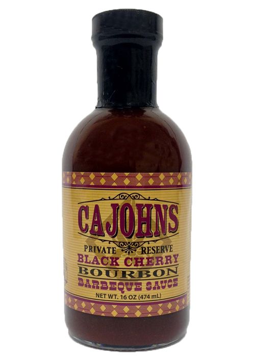 Cajohns Black Cherry Bourbon Barbecue Sauce, 16oz.