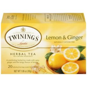 Twinings – Lemon & Ginger Tea, 20 Bags | Pack of 6
