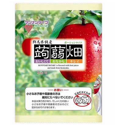 Mannan Life “Konnyaku Batake, Apple flavor” Konjac Fruits Jelly, 25g x 10 pc