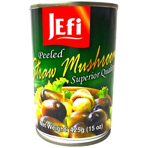 JEfi -Peeled Straw Mushroom Superior Quality – 15 OZ
