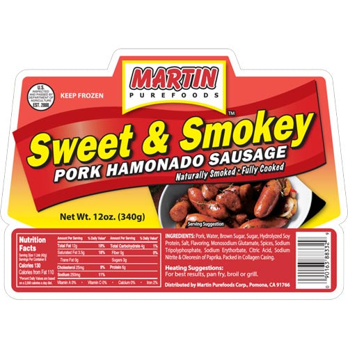Martin Purefoods – Sweet and Smokey – Pork Hamonado Sausage – 12 OZ