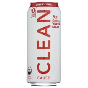 Clean Cause – Yerba Mate Cherry Lime Zero Calorie, 16oz