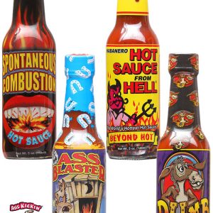 Ass Kickin Extreme Variety Hot Sauces Pack, 4/5oz.