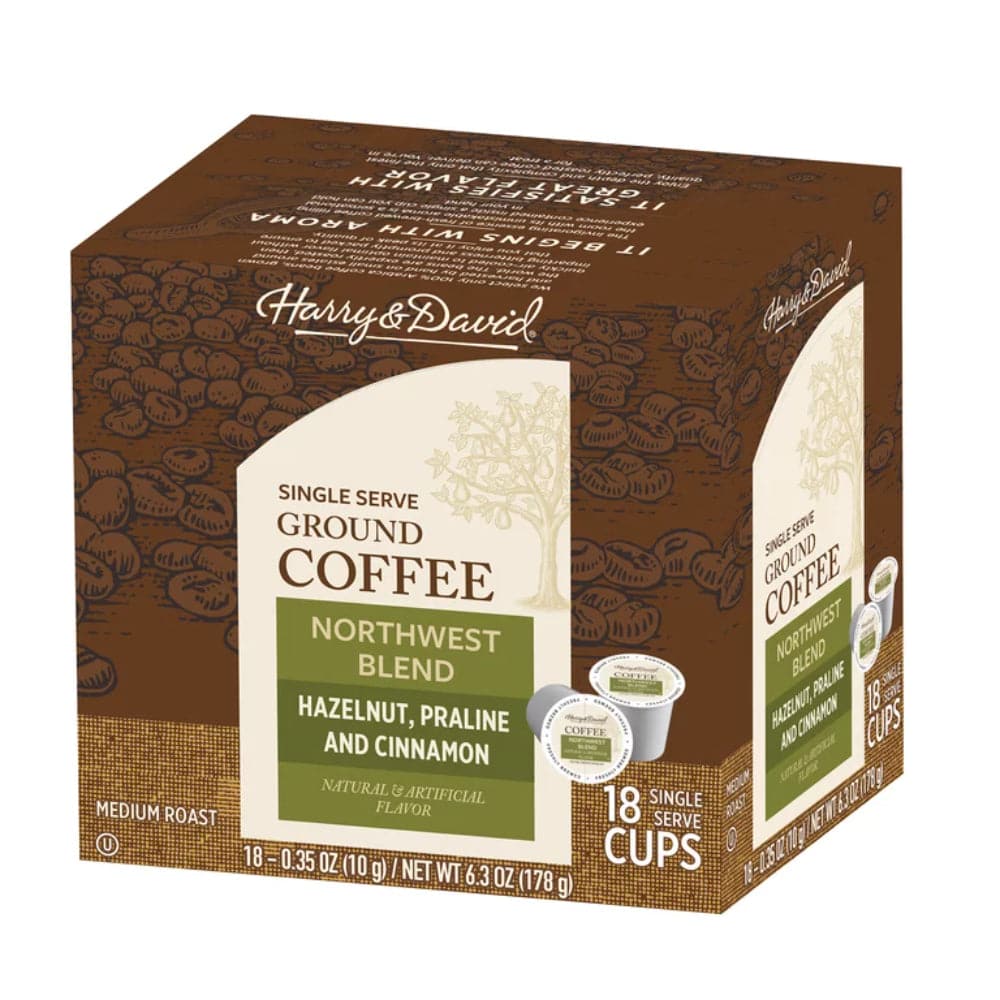 Harry & David – Single Serve Ground Coffee Cups Northwest Blend Hazeln