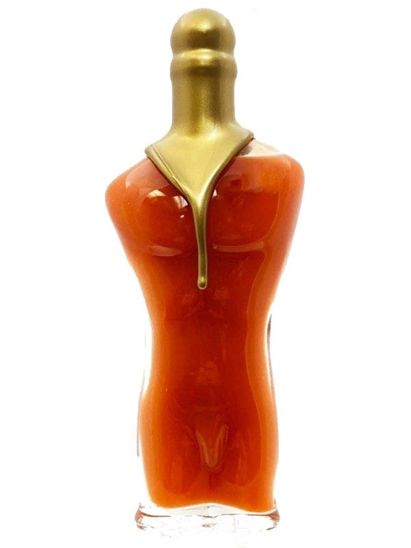 Hot Sauce Adam Glass bottle with Gold Wax Finish Heat 6