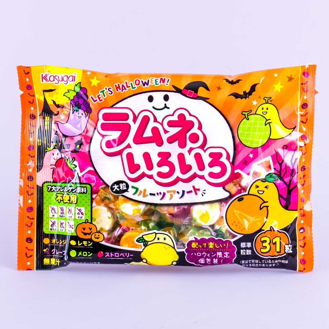 Kasugai Halloween Ramune Candy Multi-Pack – 31 pcs