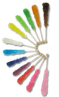 Assorted Rock Candy Sticks – 10 Count