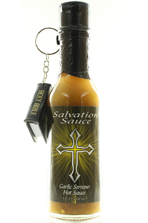 Danny Cash’s Garlic Serrano Salvation Sauce (w/mini bible), 5oz.