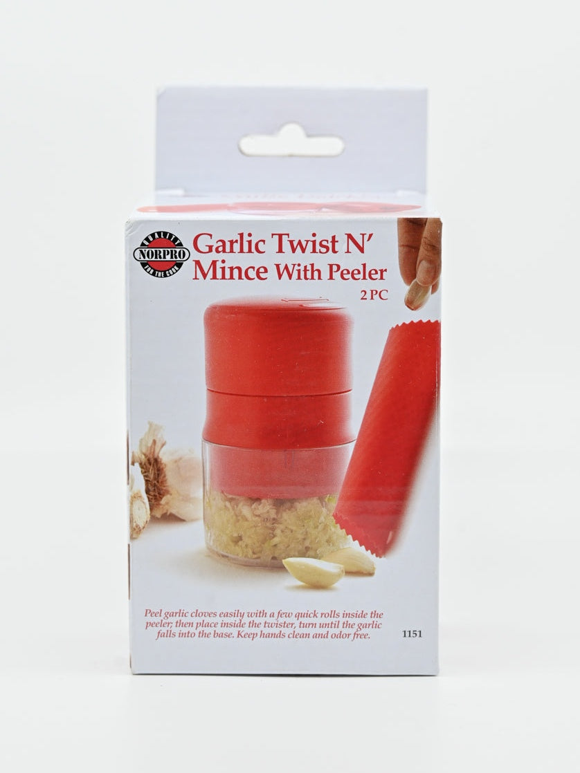 Press Mincer Peeler Garlic Twist N Mince with Peeler Norpro