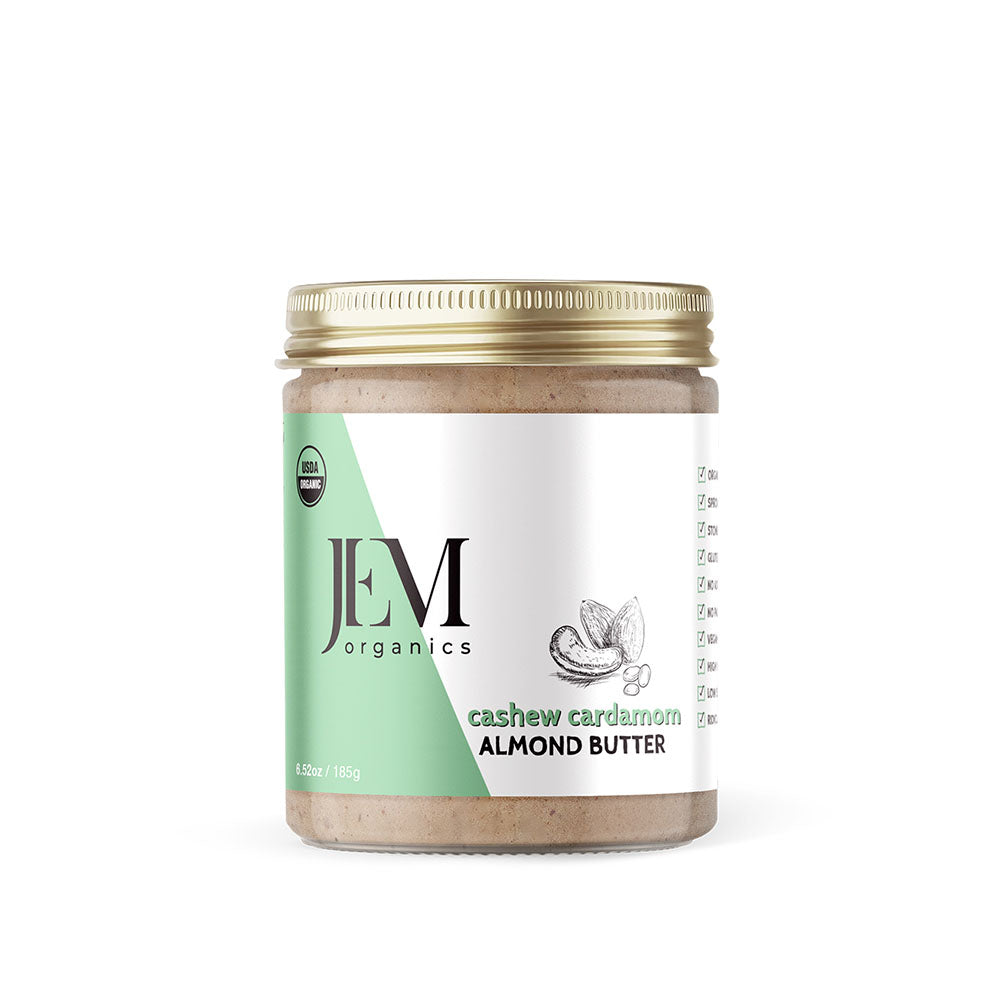 JEM Organics Cashew Cardamom Almond Butter – Small 6 pack