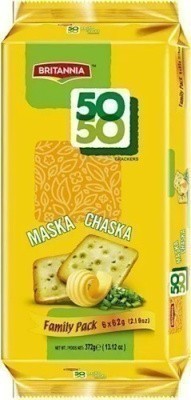 Britannia 50-50 crackers – Maska Chaska Family Pack 6x62g -Total 372g