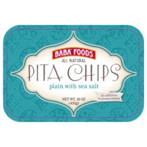 Baba Foods – All Natural Pita Chips Plain with Sea Salt, 16 oz