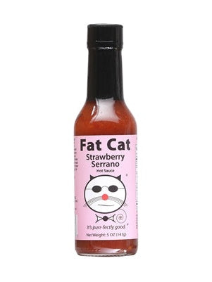 Hot Sauce Fat Cat Strawberry Serrano 5 oz Heat 5