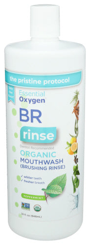 Essential Oxygen – Oral Care Peppermint Organic Brushing Rinse, 16 Flo