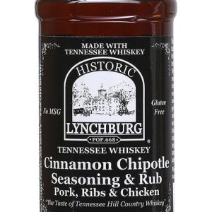 Historic Lynchburg Tennessee Whiskey Cinnamon Chipotle Seasoning and Rub, 5oz.