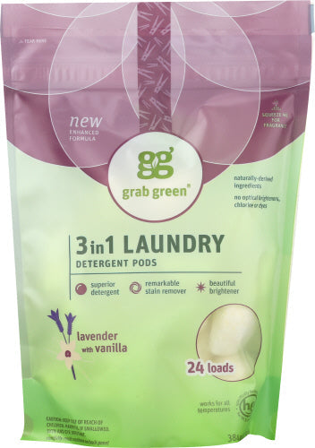 Grabgreen – Detergent 3In1 Lavender Vanilla, 15.2 Oz (Pack Of 1)