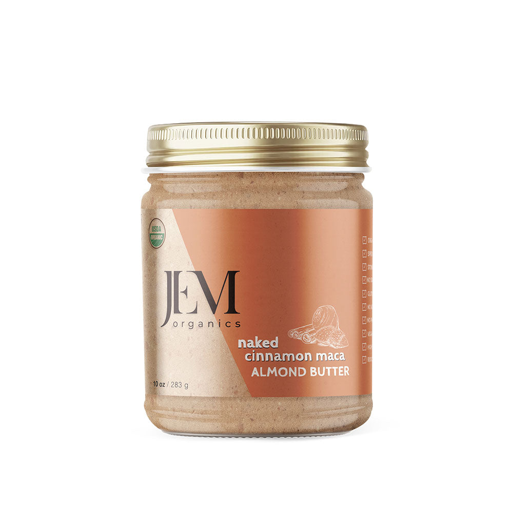 JEM Organics Naked Cinnamon Maca Almond Butter – Medium 6 pack