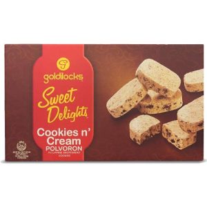 Goldilocks – Sweet Delights – Cookies and Cream – Polvoron – Philippine Shortbread Cookies – 12 Pieces – 10.60 OZ