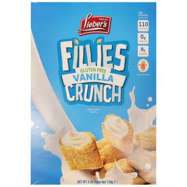 Lieber’s Passover Fillies Vanilla Crunch Cereal, Gluten Free, 6 oz