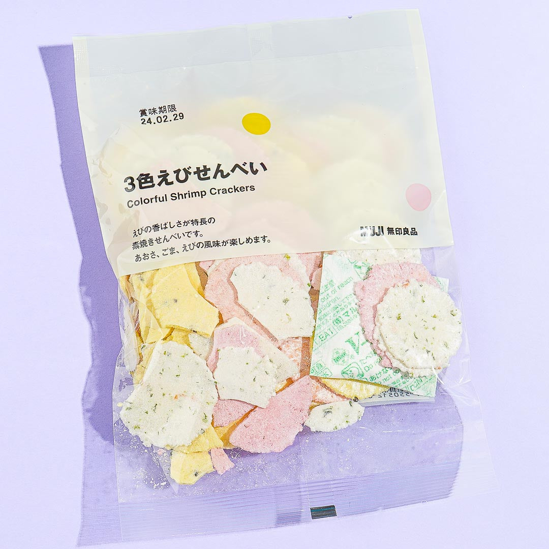 MUJI Colorful Rice Crackers – Shrimp Sesame & Seaweed