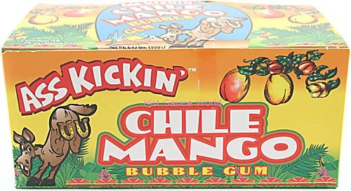 Ass Kickin Chili Mango Bubble Gum, 80ct.