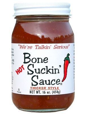 Bone Suckin’ Hot & Thick BBQ Sauce, 16oz.