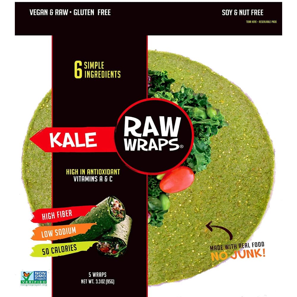Raw Wraps – Gluten Free Kale – 3.3oz