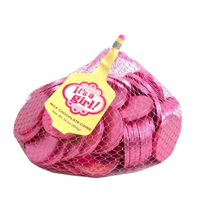 It’s a Girl Pink Chocolate Foil Coins Fort Knox