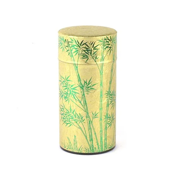 Japanese Washi Tin – Gold with Bamboo