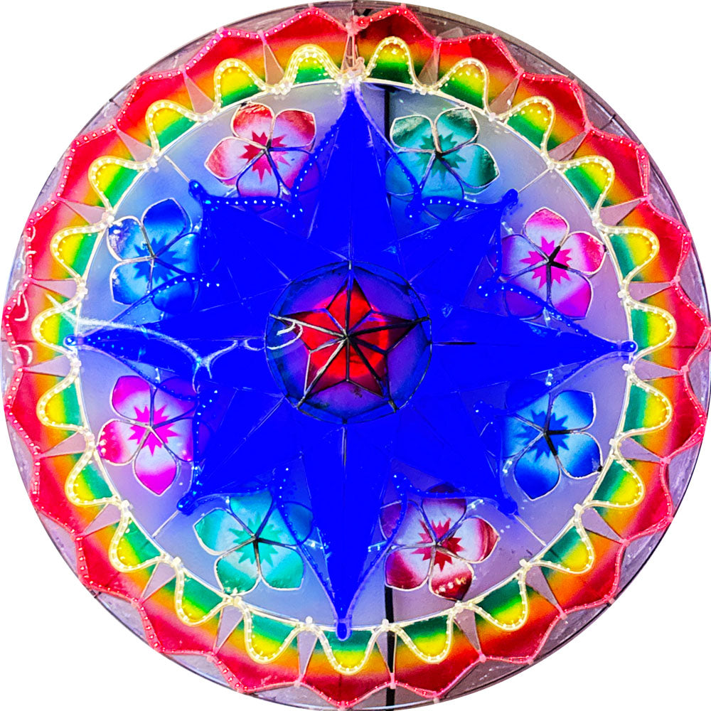Philippines Christmas Capiz Parol Lantern Star (Tala) – Blue/ Red/ Green/ White – Size 24
